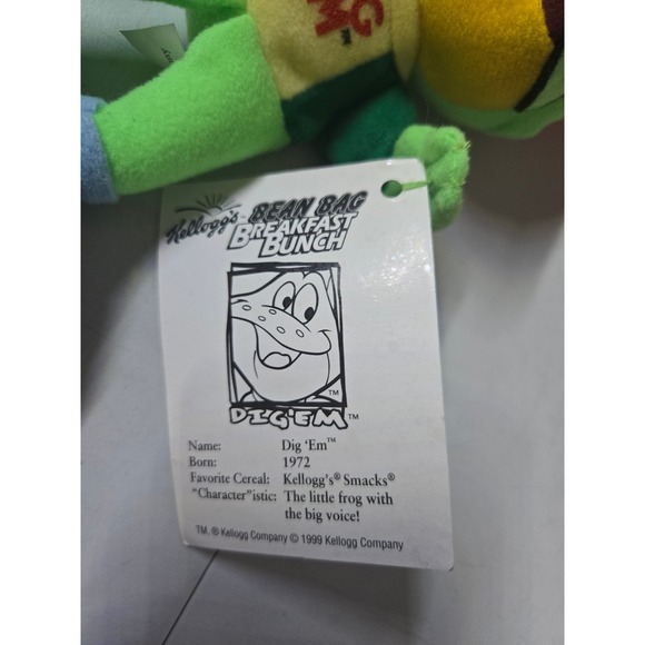 Kelloggs Breakfast Bunch Toucan Sam Tony the Tiger Dig Em Frogs Plush Toys - Picture 6 of 8